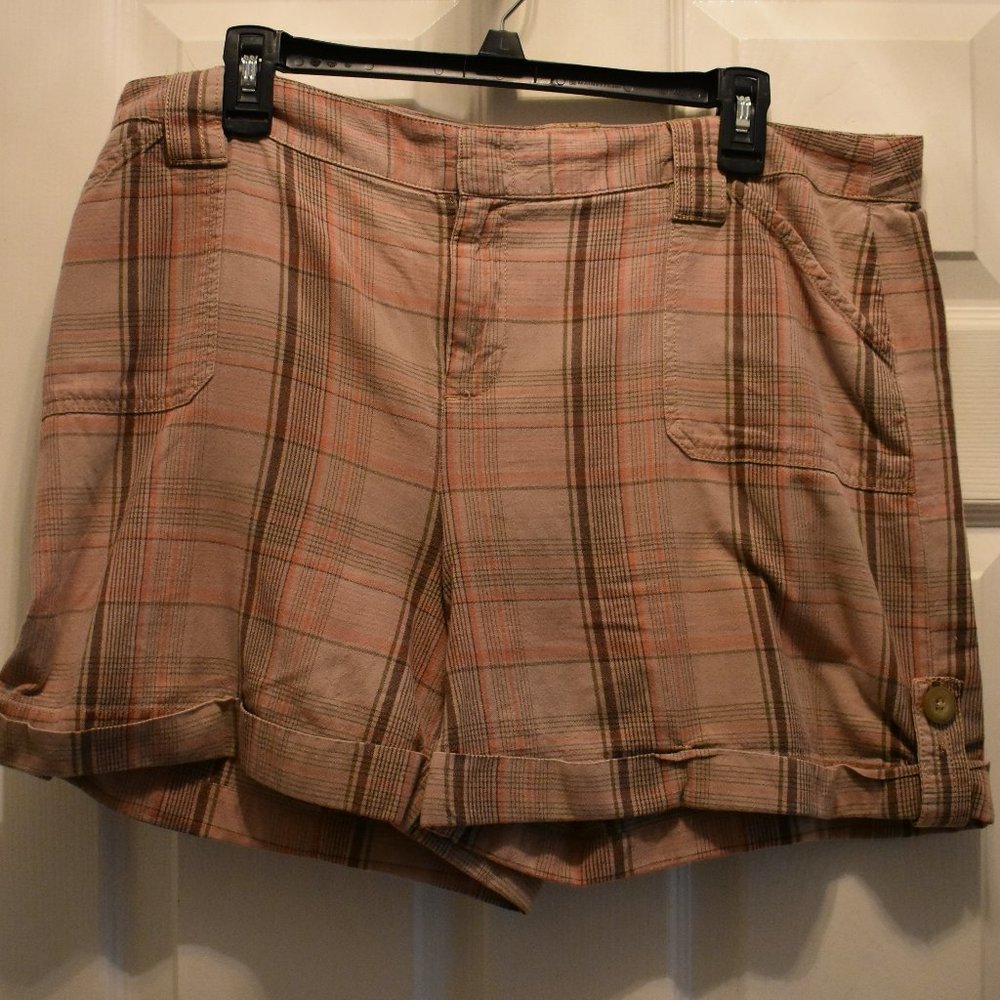 Apt. 9 cotton plaid shorts - size 16